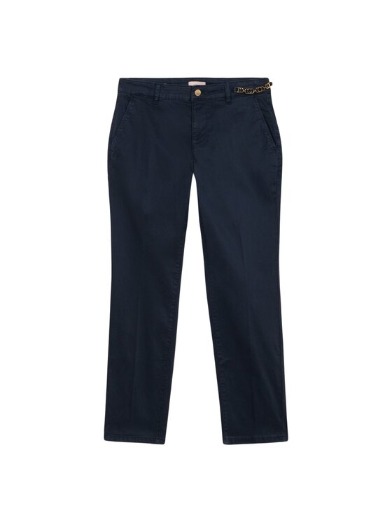 Oltre Oltre Spodnie materiałowe P722R008636N034 Niebieski Regular Fit