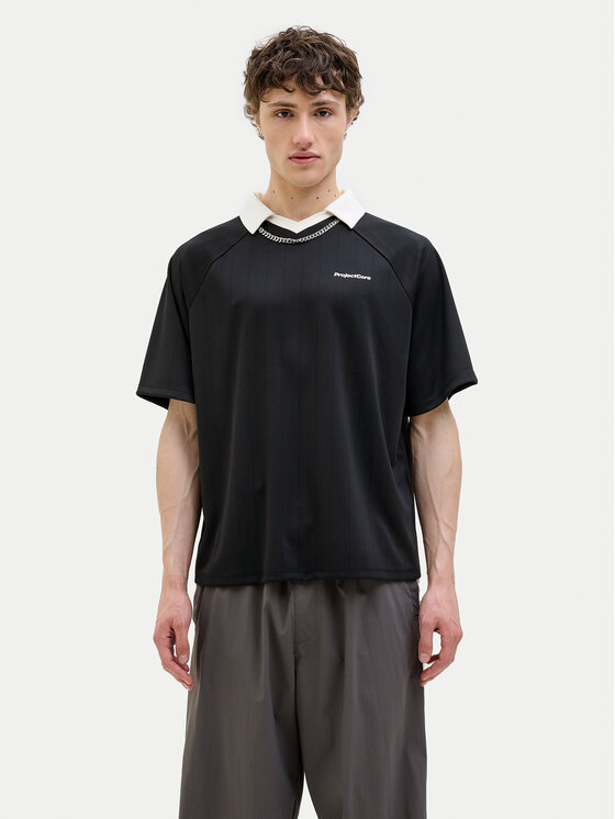 Jack&Jones Jack&Jones Polo majica Lido 12276758 Črna Loose Fit