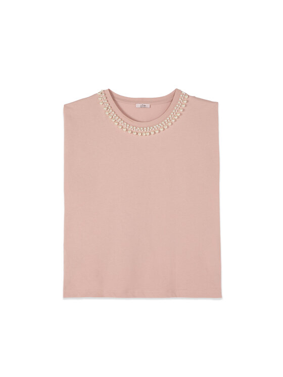 Oltre Oltre T-shirt G00BJ004337N006 Rosa Regular Fit