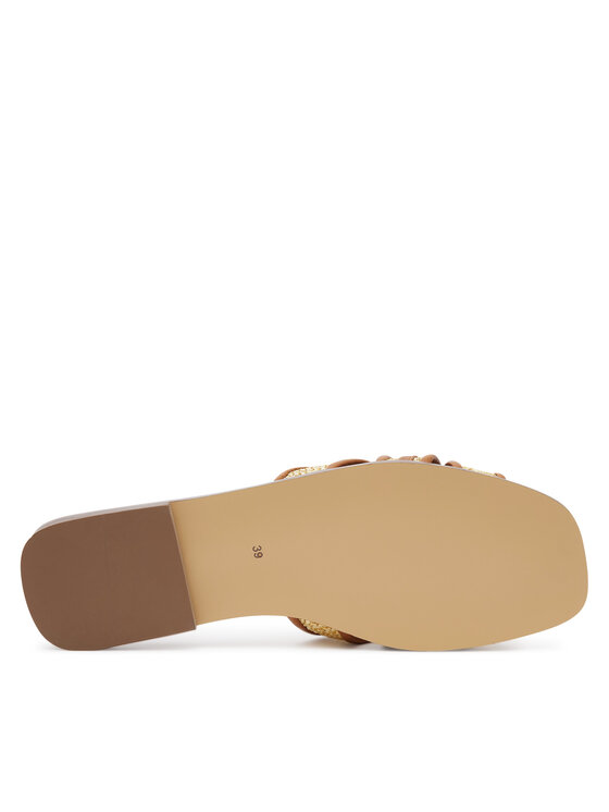 TWINSET TWINSET Klapki 251TGT020 Brązowy