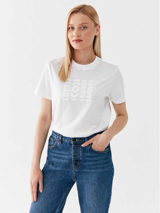Boss T-Shirt 50500054 Weiß Slim Fit | Modivo.de