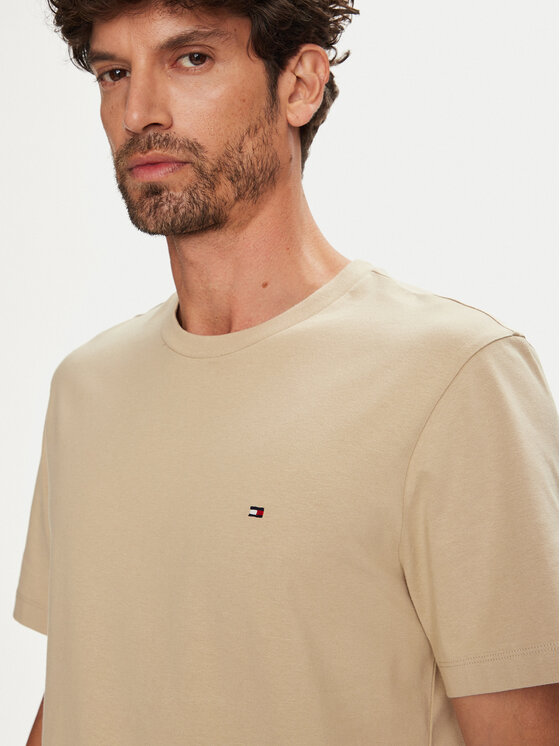 Tommy Hilfiger Tommy Hilfiger T-Shirt Ess Seasonal MW0MW39995 Beżowy Regular Fit