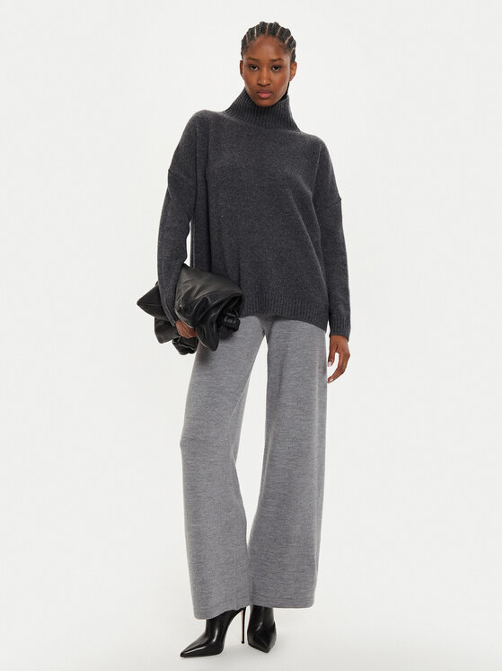 Weekend Max Mara Weekend Max Mara Spodnie dzianinowe Epopea 2426336038 Szary Regular Fit