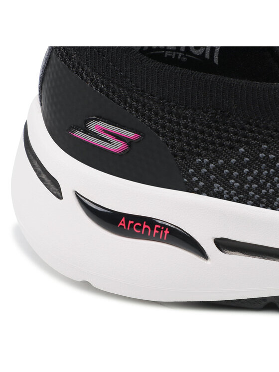 Skechers Skechers Sneakersy Go Walk Arch Fit 124863/BKHP Čierna
