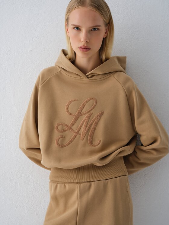 La Mania La Mania Bluza SAMI Beżowy Basic Fit