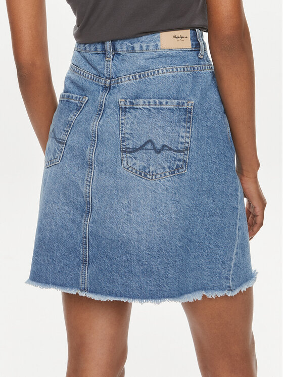 Pepe Jeans Pepe Jeans Fustă de blugi Mini Skirt Hw PL901124MN9 Albastru Regular Fit