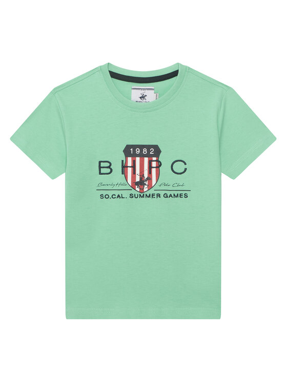 Beverly Hills Polo Club Beverly Hills Polo Club Póló P-SS26B-TS414011 Zöld Regular Fit
