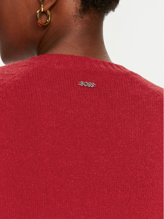BOSS Boss Pulover Febisan 50478315 Rdeča Regular Fit