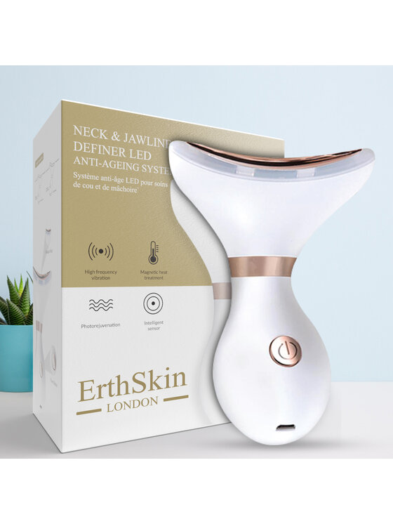 Erthskin London Erthskin London System przeciwstarzeniowy LED Neck & Jawline Definer (biały) Urządzenie do pielęgnacji