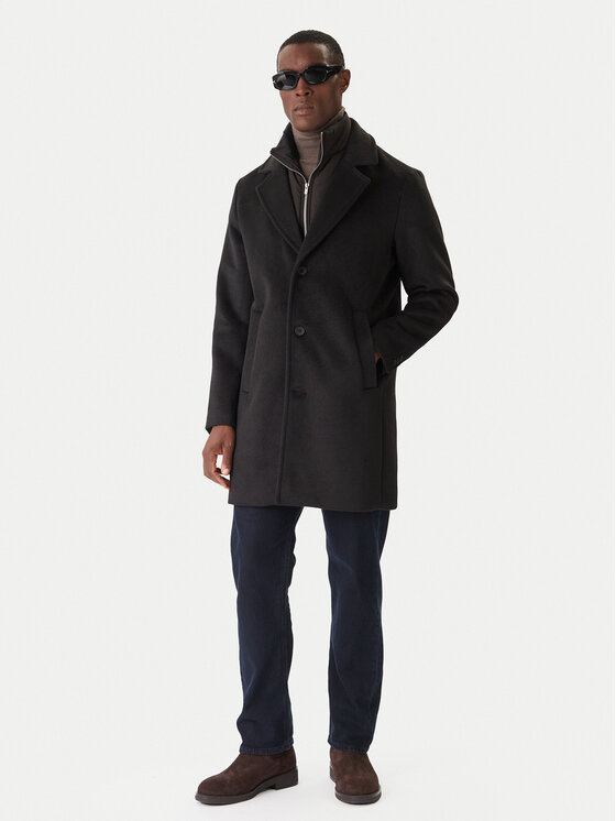 Jack & Jones Jack&Jones Demisezoninis paltas Blastanford 12286263 Juoda Regular Fit