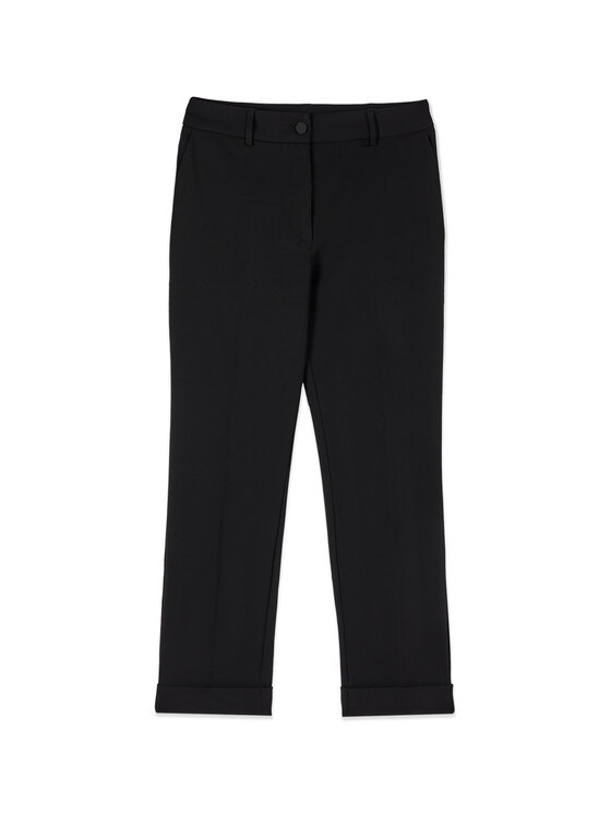 Oltre Oltre Spodnie materiałowe P079R108899N033 Czarny Cropp Fit