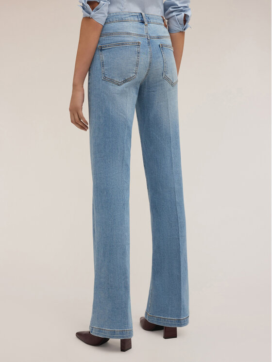 Motivi Motivi Jeansy P571Q004036N004 Turkusowy Flare Fit
