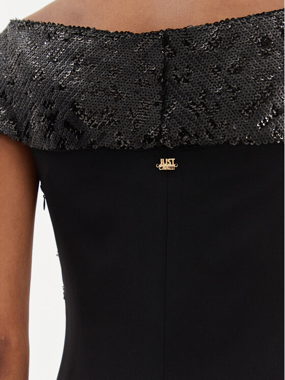 Just Cavalli Just Cavalli Večernja haljina 76PAO904 Crna Regular Fit