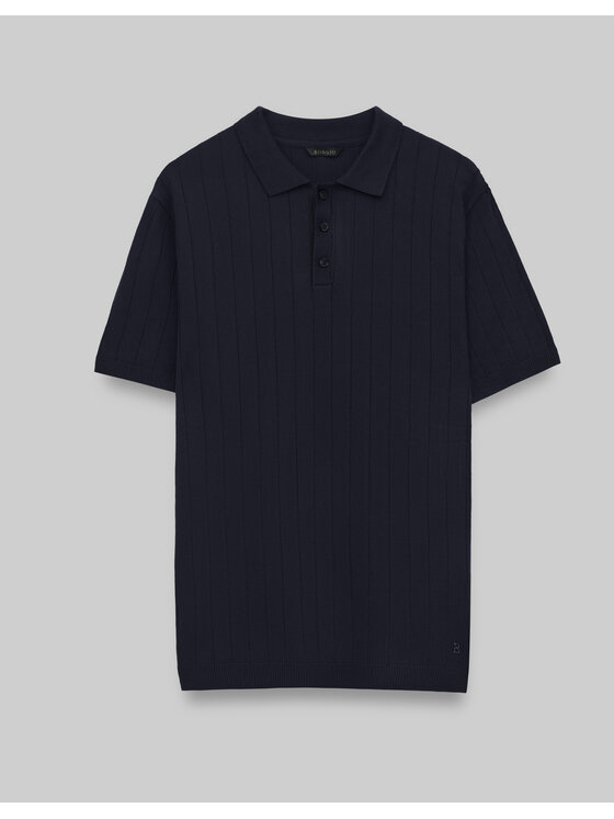 Borgio Borgio Polo sturno Granatowy Classic Fit