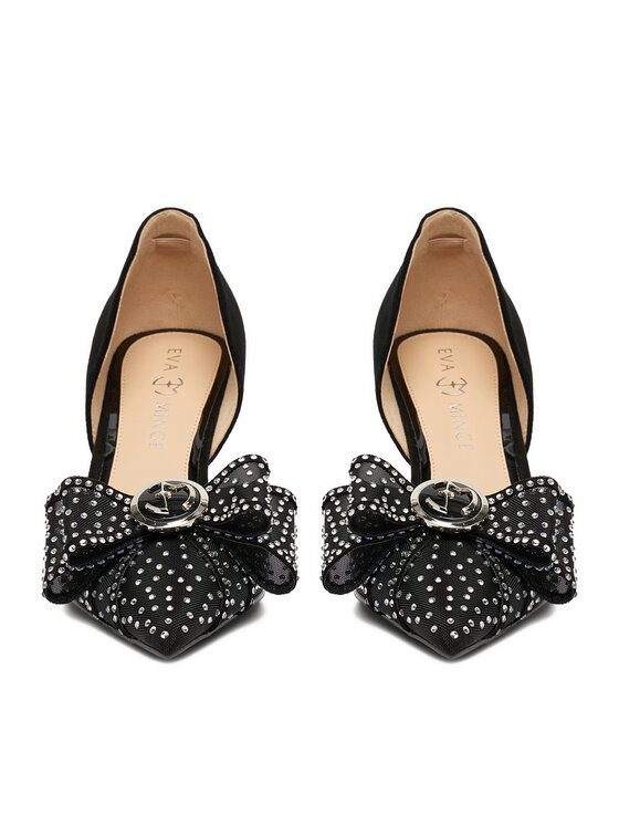 Eva Minge Eva Minge Pantofi cu toc subțire EO-AVA-78096-202 Negru