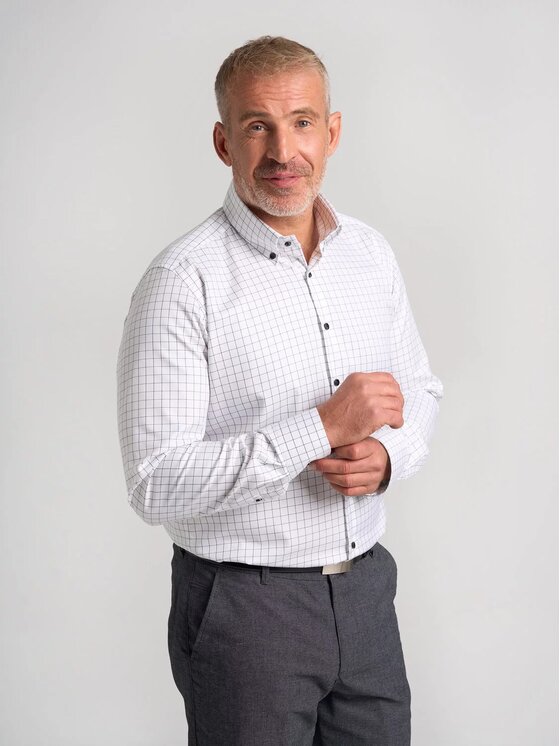 Willsoor Willsoor Koszula 43201sl Biały Slim Fit
