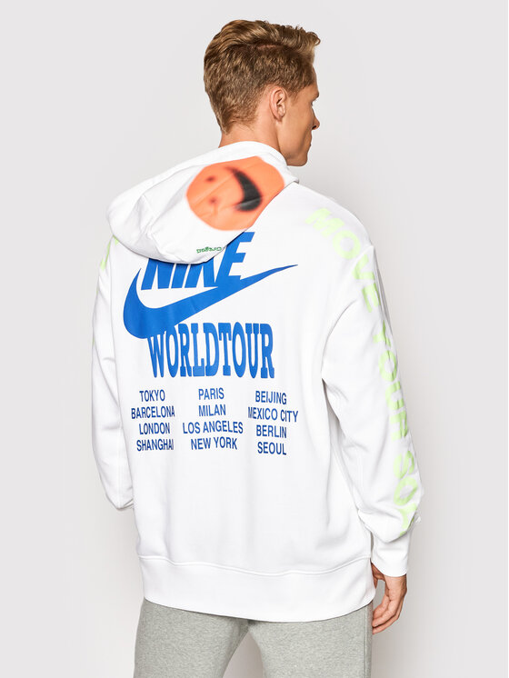 Nike Nike Džemperis World Tour DA0931 Balta Relaxed Fit