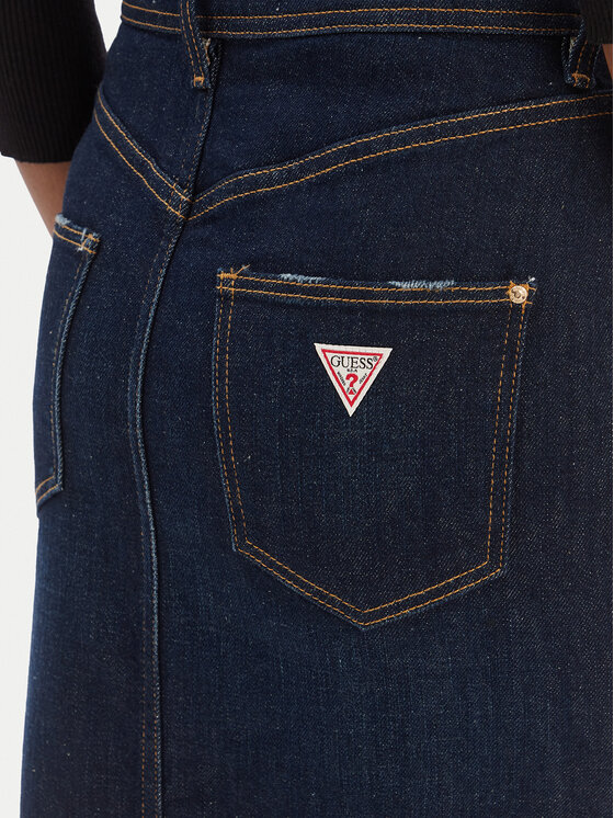 Guess Guess Džínová sukně W6RD0U D6881 Tmavomodrá Regular Fit