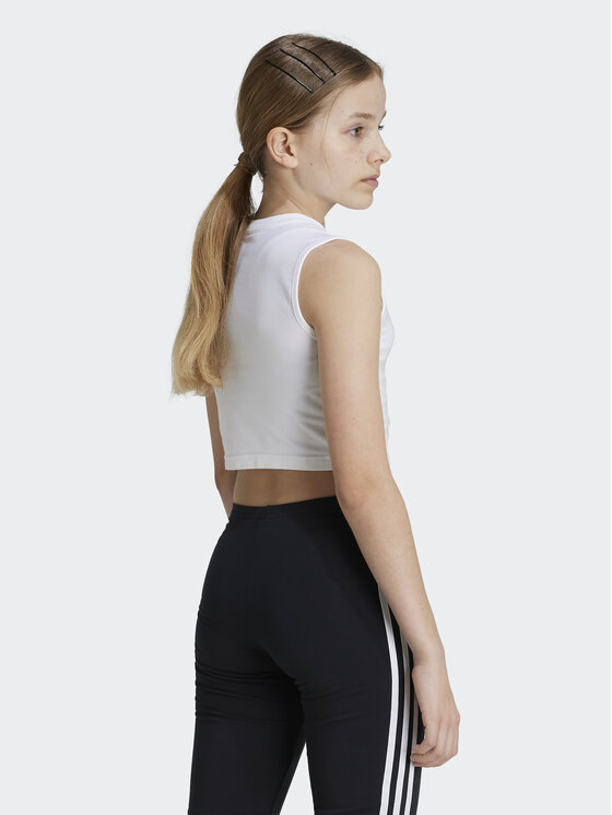 Adidas trefoil crop top best sale