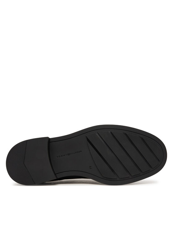 Tommy Hilfiger Tommy Hilfiger Półbuty Lth Mix Dress Hilfiger Shoe FM0FM06086 Czarny