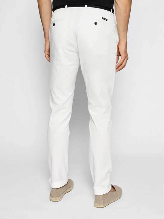 Calvin Klein Calvin Klein Чино панталони K10K106894 Бял Slim Fit
