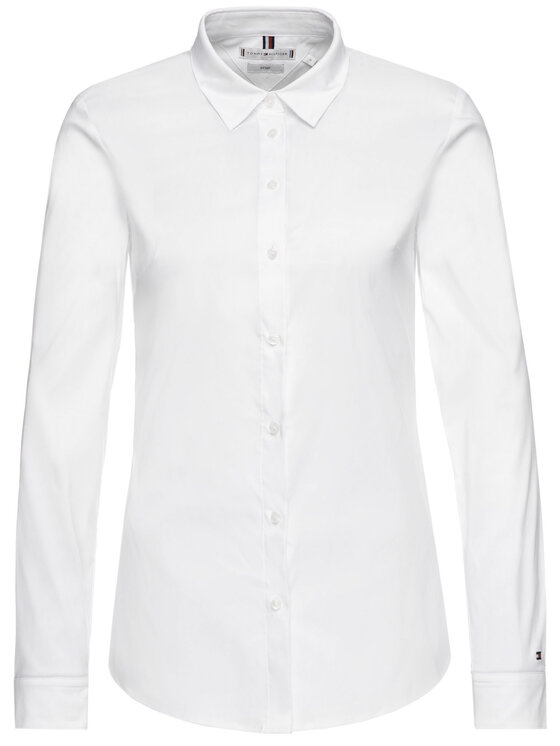 Tommy Hilfiger Tommy Hilfiger Marškiniai Heritage Regular Fit Shirt 1M87647510 Balta Slim Fit