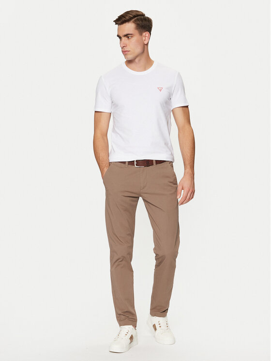 Guess Guess Tričko M2YI24 J1314 Biela Slim Fit