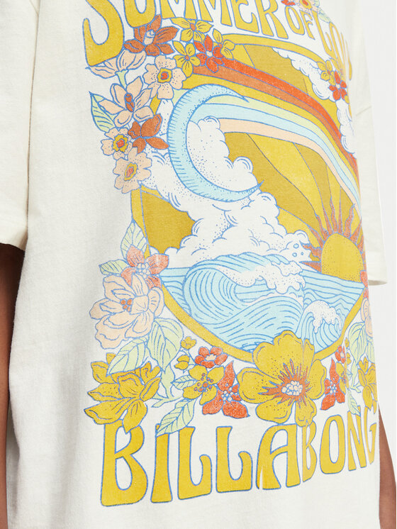 Billabong Billabong T-Shirt Summer Of Love EBJZT00592 Biały Loose Fit