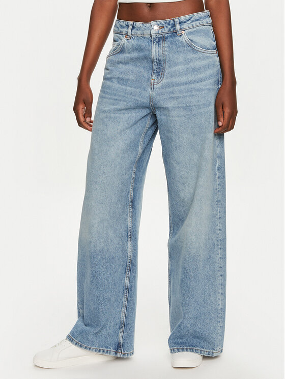 HUGO Hugo Traperice Galeva 50519915 Plava Wide Leg