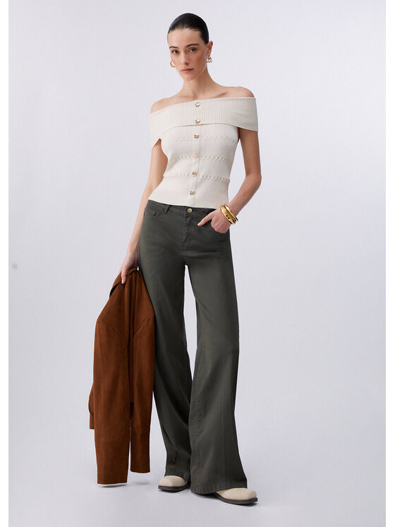 Liu Jo Liu Jo Maglione CA6217MS55NP9574 Bianco Slim Fit