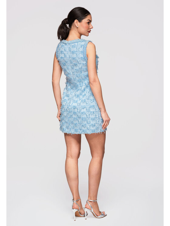 Ombre Ombre Sukienka wieczorowa LA-OM-DLR305 Niebieski Slim Fit