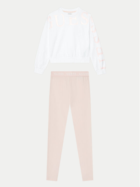 Guess Tepláková súprava J4YG01 KA6R4 Biela Regular Fit