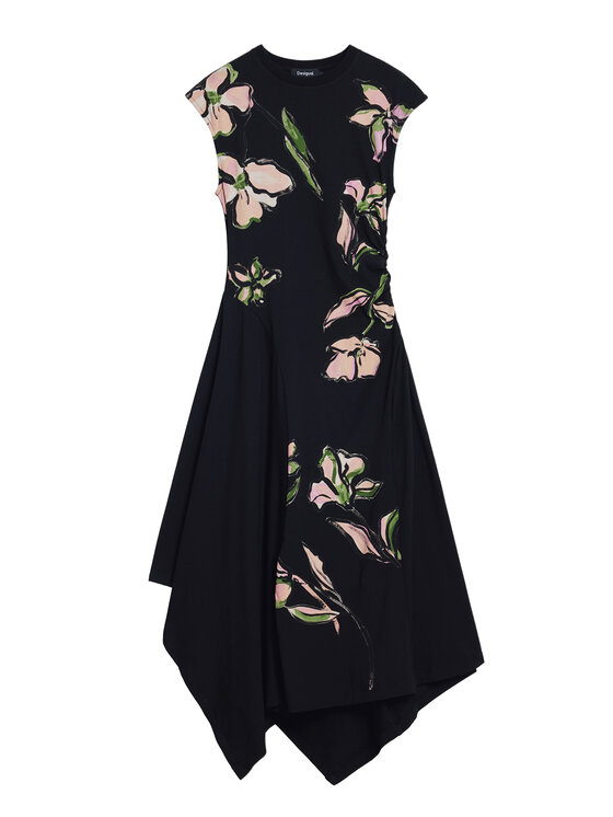Desigual Desigual Každodenné šaty Katrina 25WWVK12 Čierna Slim Fit