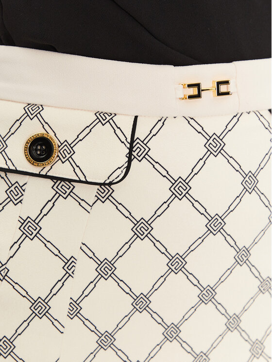 Elisabetta Franchi Elisabetta Franchi Fustă mini GO-S03-51E2-V320 Écru Regular Fit