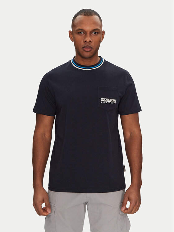 Napapijri Napapijri T-Shirt S-Murlo NP0A4IEJ1761 Granatowy Regular Fit