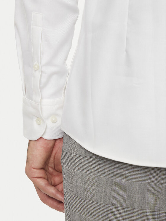 BOSS Boss Košeľa 50470583 Écru Slim Fit