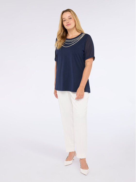 Fiorella Rubino Fiorella Rubino T-Shirt G255L008575N034 Niebieski Boxy Fit