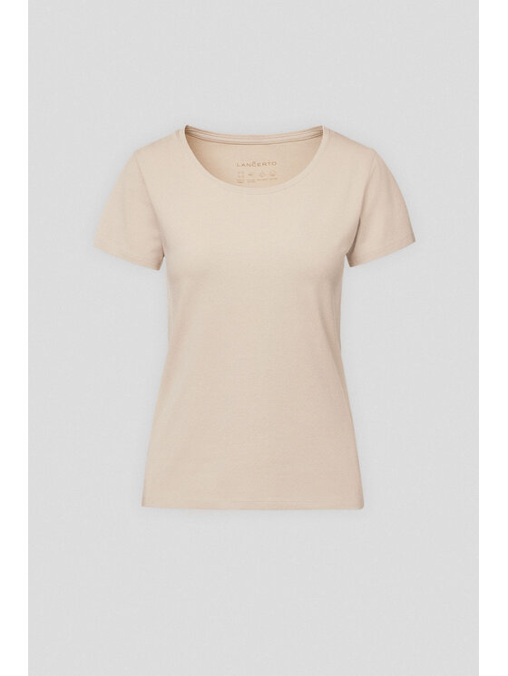 Lancerto Lancerto T-Shirt Savina TS073225000012 Écru Slim Fit