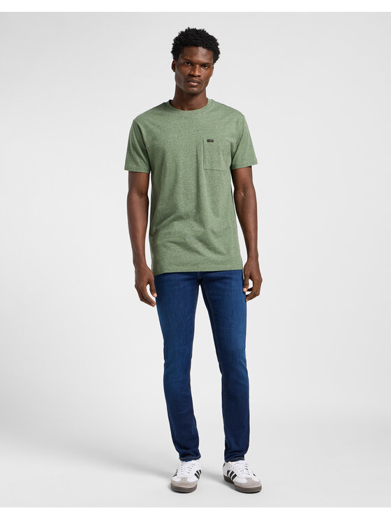 Lee Lee T-Shirt ULTIMATE POCKET TEE 112365383 Zielony Regular Fit