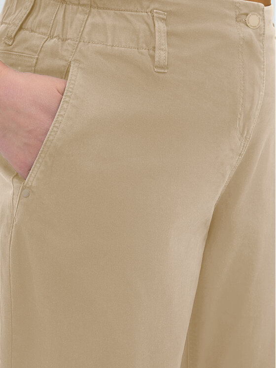 Fiorella Rubino Fiorella Rubino Spodnie materiałowe P706T005159N002 Kremowy Regular Fit