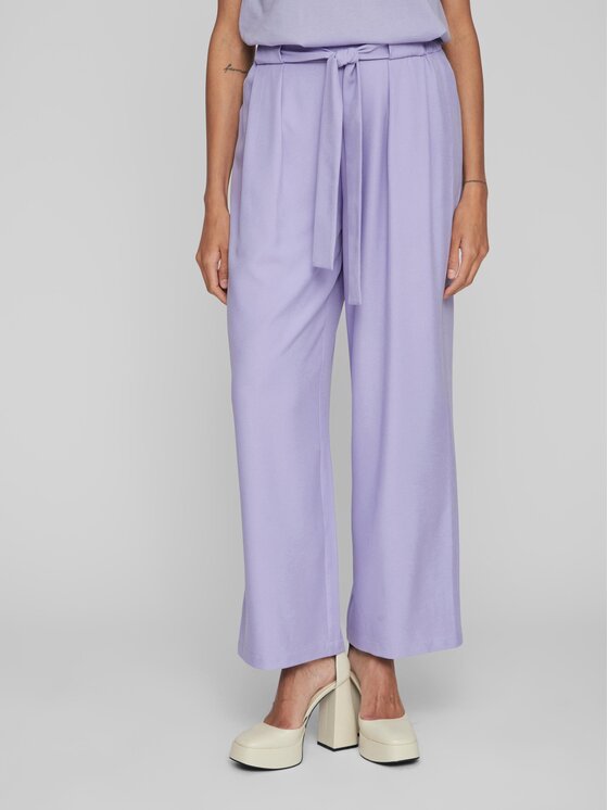 Vila Vila Stoffhose Sarly 14082647 Violett Regular Fit