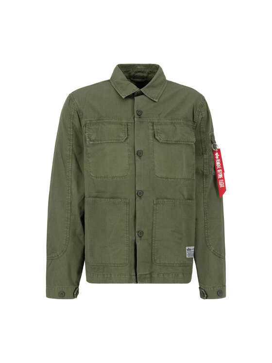 Alpha Industries Alpha Industries Koszula Color Block Overshirt Zielony Regular Fit