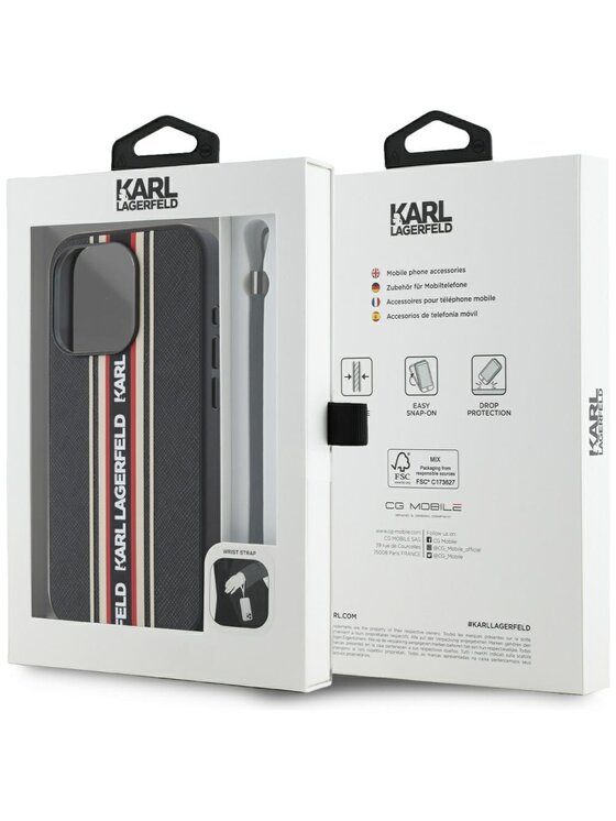 KARL LAGERFELD KARL LAGERFELD Etui na telefon iPhone 15 Pro Czarny