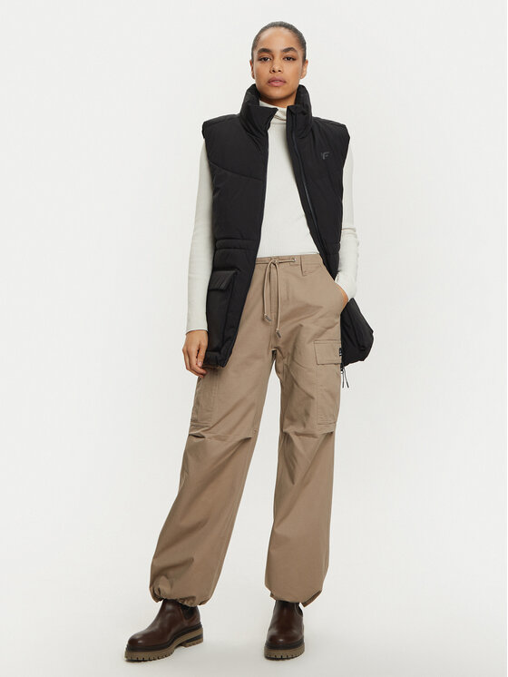 4F 4F Жилетка за костюм 4FWAW24TVJAF135 Черен Loose Fit