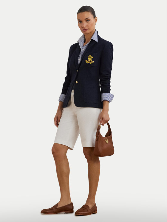 LAUREN RALPH LAUREN Lauren Ralph Lauren Шорти от плат Bsr-Btms 200661653 Бял Regular Fit