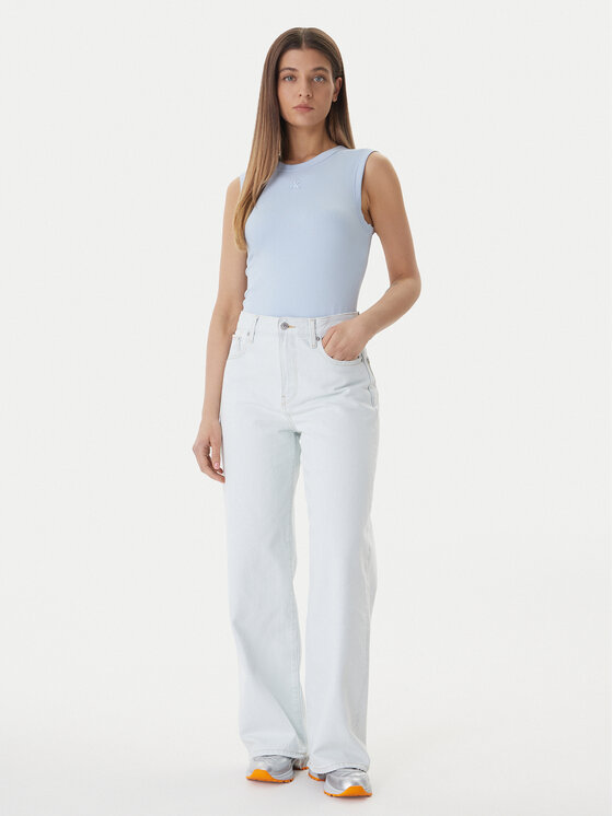 Calvin Klein Jeans Calvin Klein Jeans Top LV047B265G Niebieski Slim Fit