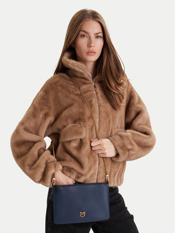 PINKO PINKO Ročna torba Flat Classic AI 25-26 PCPL 100455 A0F1 Mornarsko modra