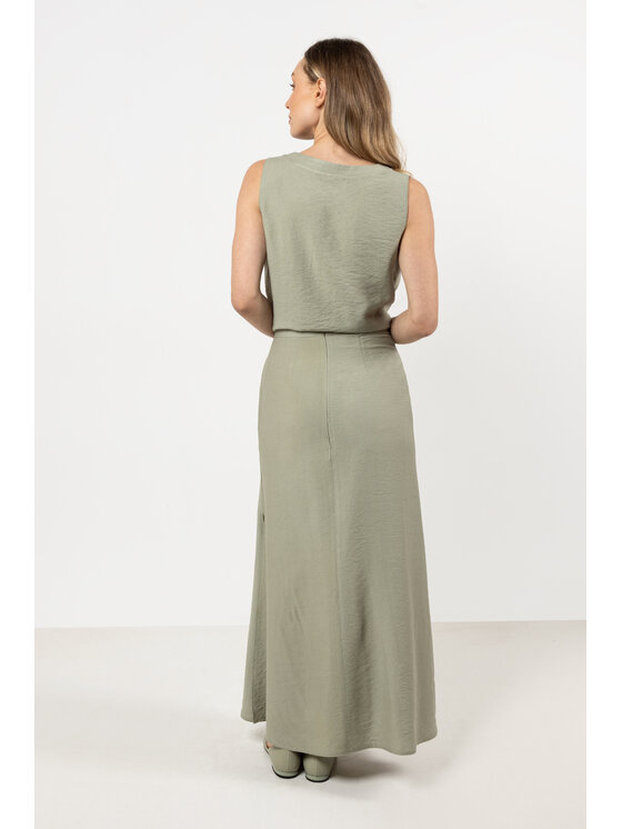 Awama Awama Bluzka A718 Zielony Basic Fit