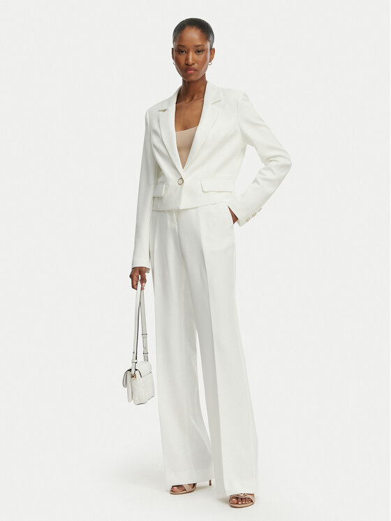 Guess Guess Pantaloni di tessuto W6GB05 W1765 Bianco Regular Fit