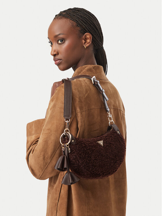 Guess Guess Torebka Katie HWWG22 53180 Brązowy ciemny